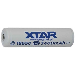 Akumulator 18650 litowy litowo-jonowy Li-ion 3,7V 3400mAh Xtar zabezpieczeniem