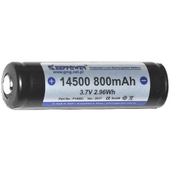 Akumulator 14500 3,litowy litowo-jonowy Li-ion 3,7V Keeppower zabezpieczeniem