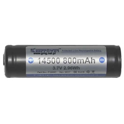 Akumulator 14500 3,litowy litowo-jonowy Li-ion 3,7V Keeppower zabezpieczeniem